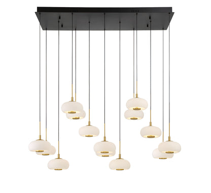 Adelfia 14 Light Rectangular LED Chandelier