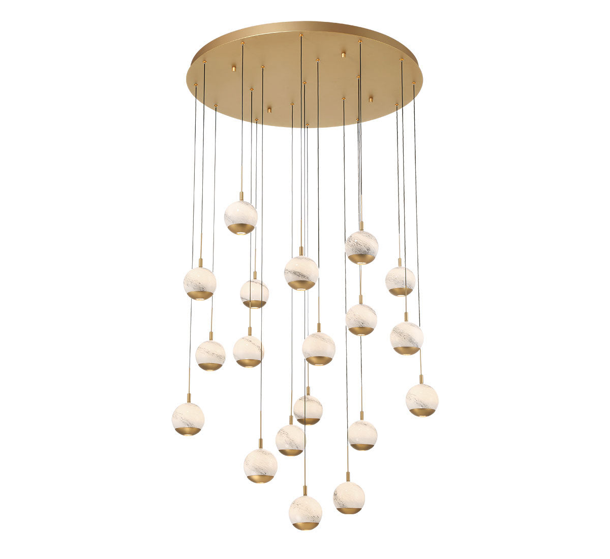 Baveno 19 Light Round LED Chandelier