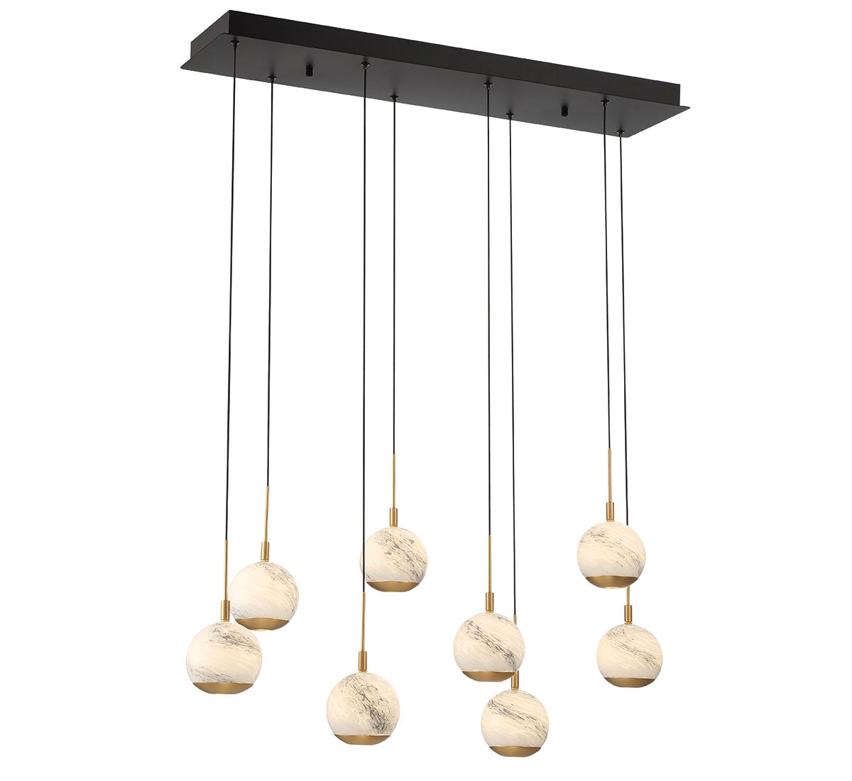 Baveno 8 Light Rectangular LED Chandelier