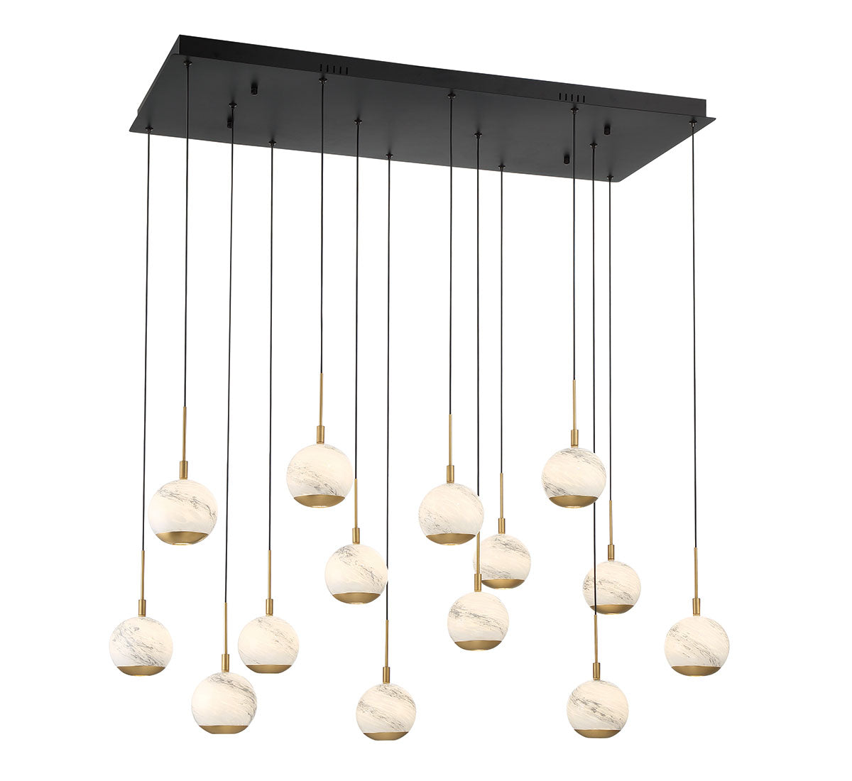 Baveno 14 Light Rectangular LED Chandelier