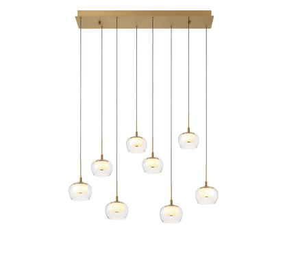 Manarola 8 Light Rectangular LED Chandelier