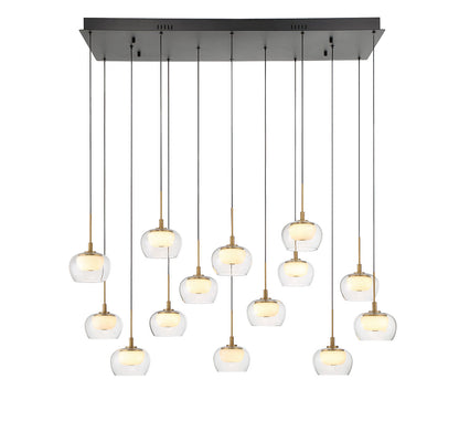 Manarola 14 Light Rectangular LED Chandelier