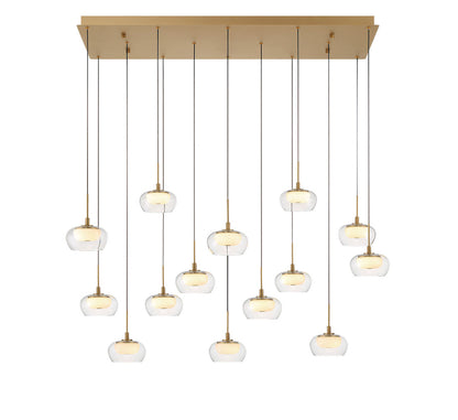 Manarola 14 Light Rectangular LED Chandelier