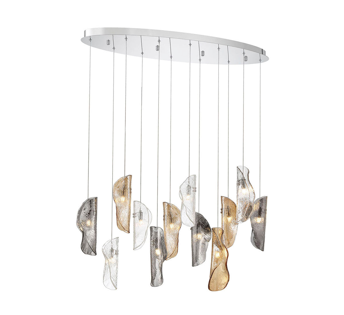Sorrento 12 Light Oval LED Chandelier