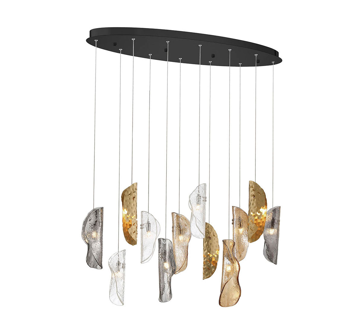 Sorrento 12 Light Oval LED Chandelier