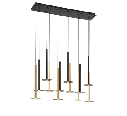Piatto 12 Light Linear LED Chandelier