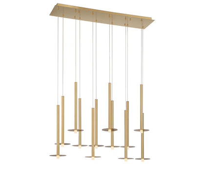 Piatto 12 Light Linear LED Chandelier
