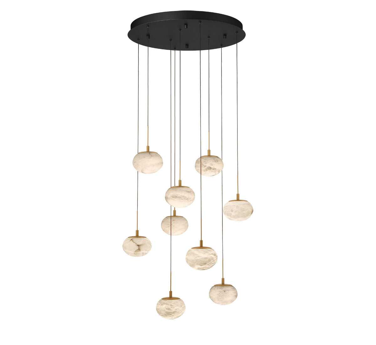 Calcolo 9 Light Round LED Chandelier