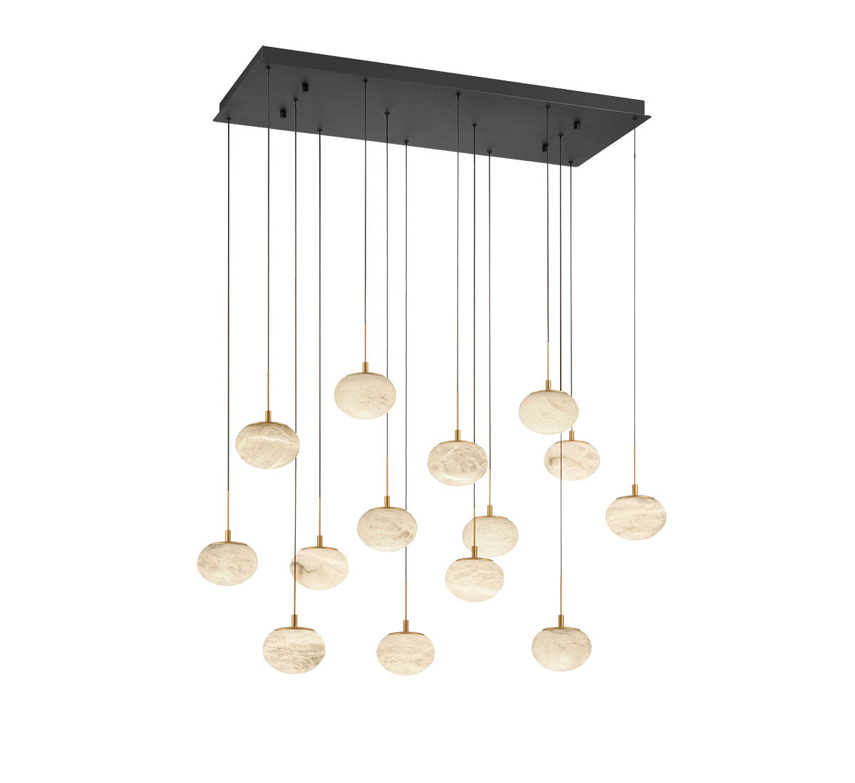 Calcolo 14 Light Rectangular LED Chandelier