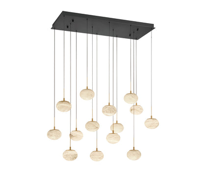 Calcolo 14 Light Rectangular LED Chandelier