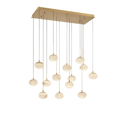 Calcolo 14 Light Rectangular LED Chandelier