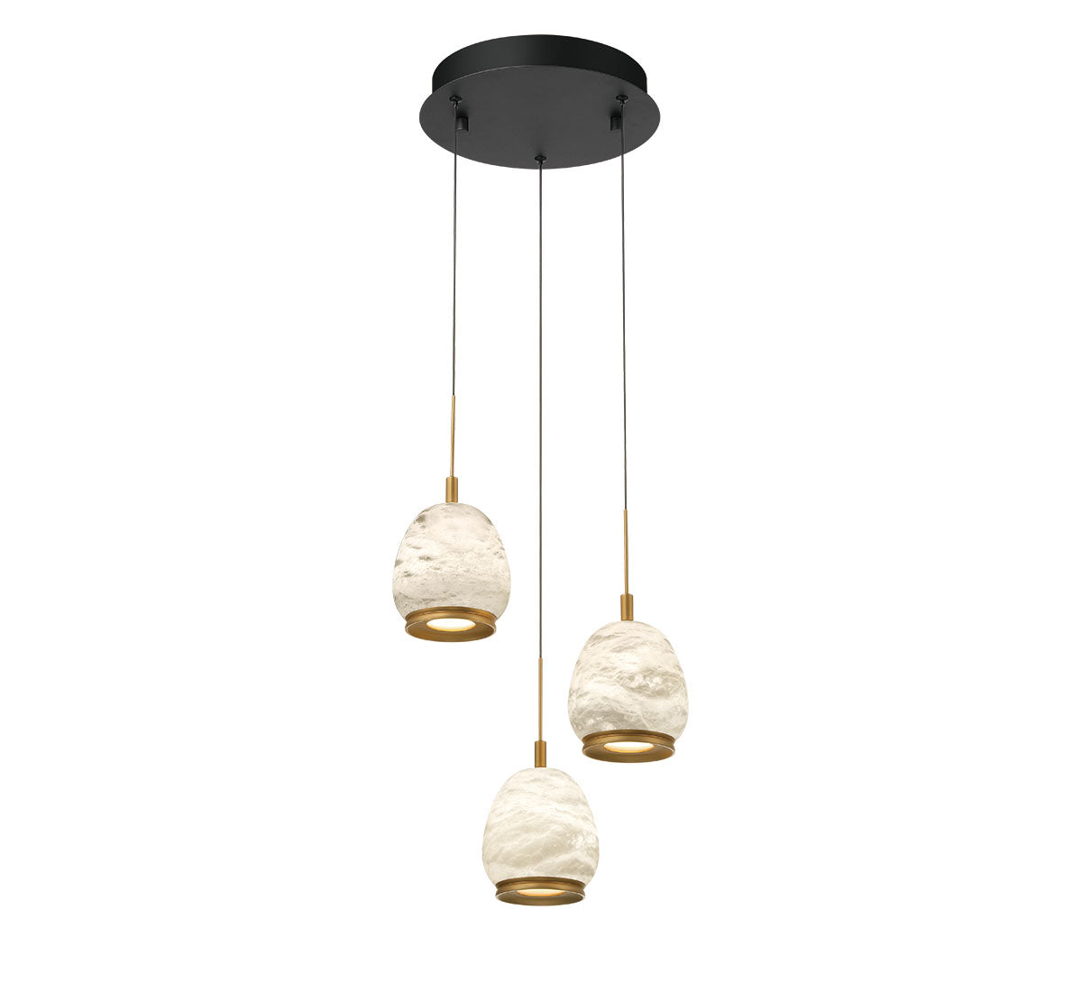 Lucidata 3 Light Round LED Pendant