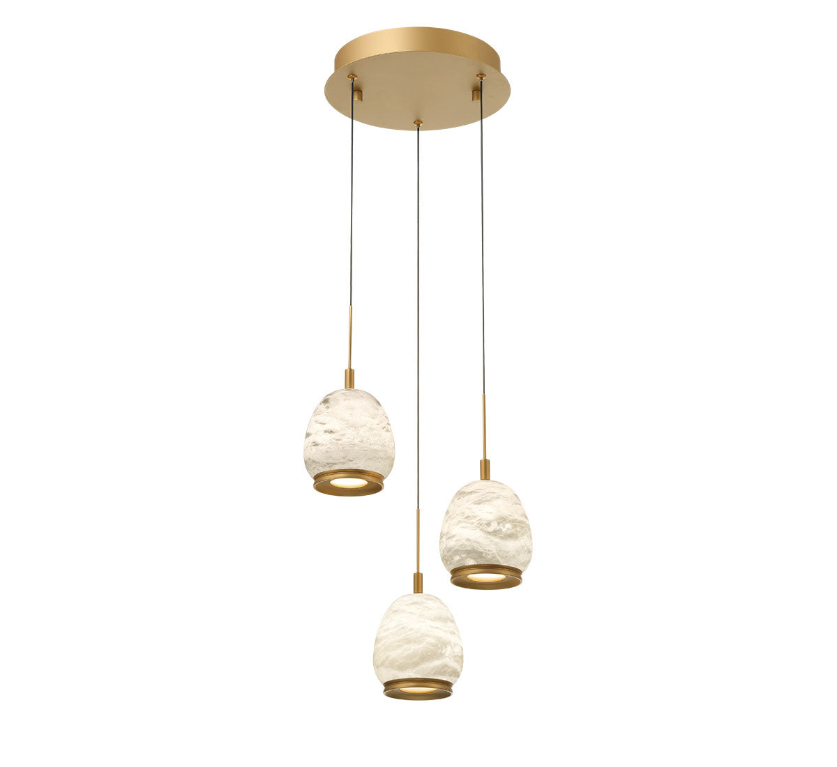 Lucidata 3 Light Round LED Pendant