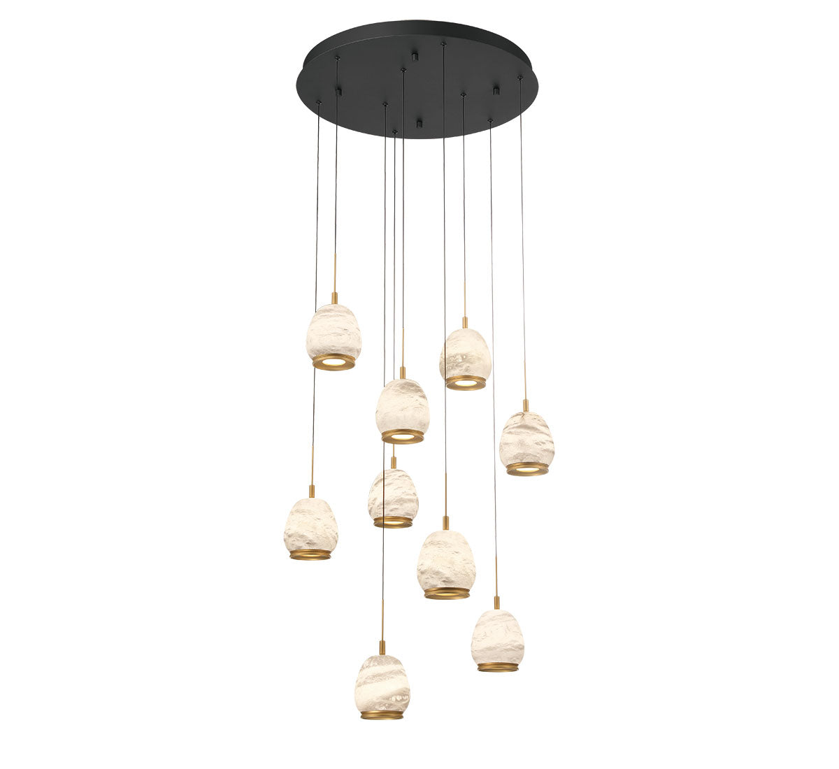 Lucidata 9 Light Round LED Chandelier