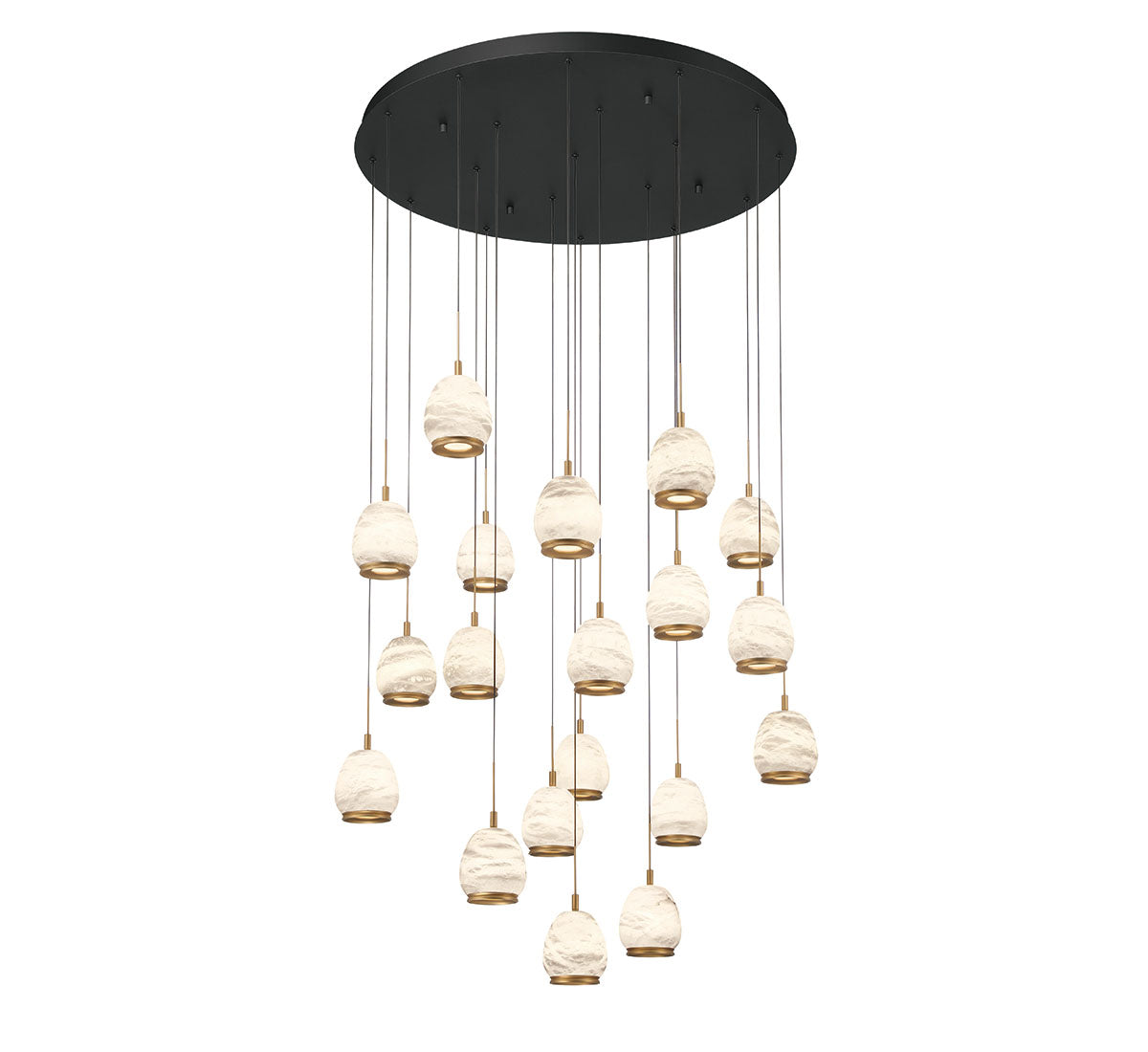 Lucidata 19 Light Round LED Chandelier