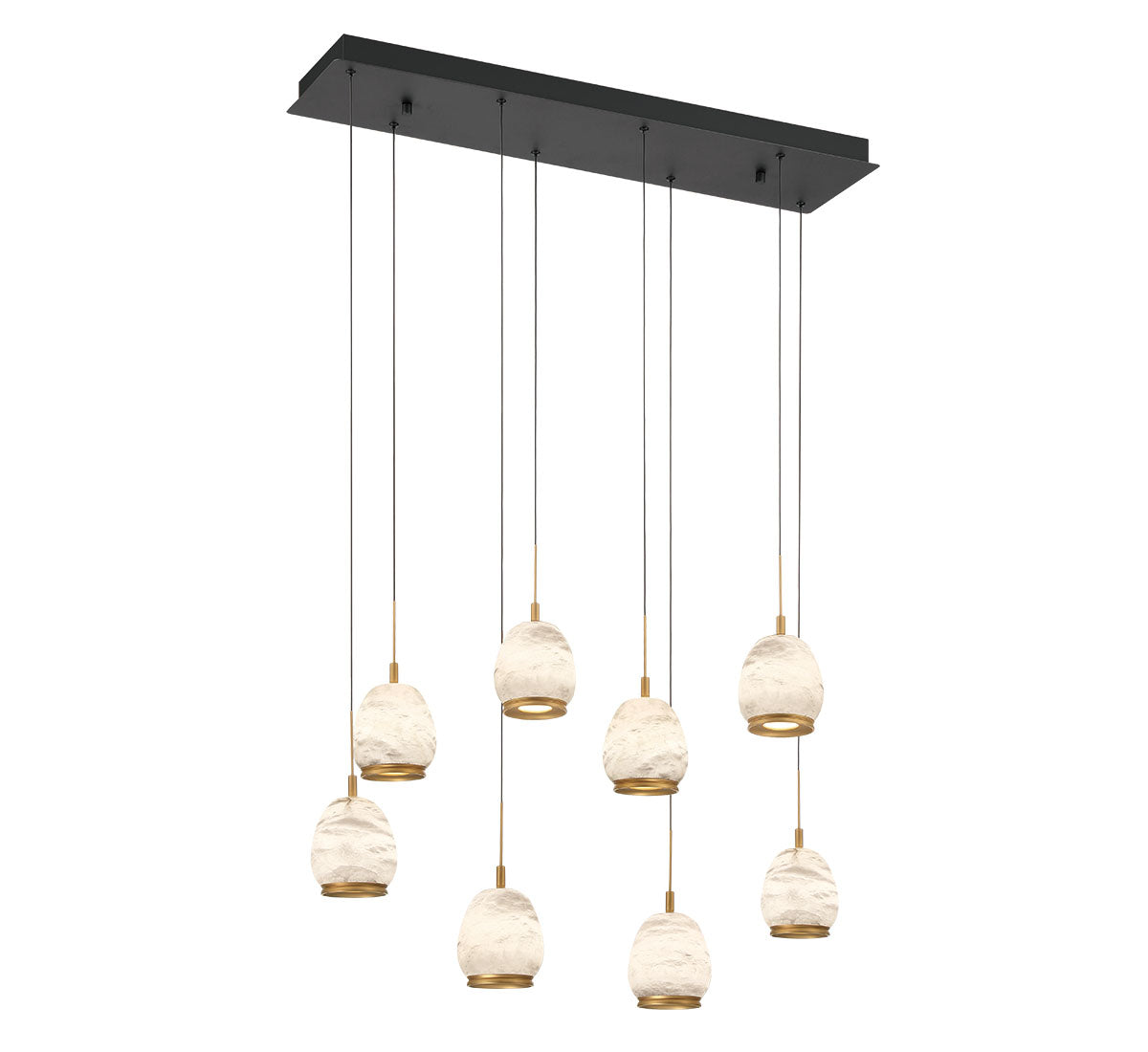 Lucidata 8 Light Rectangular LED Chandelier