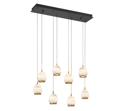 Lucidata 8 Light Rectangular LED Chandelier
