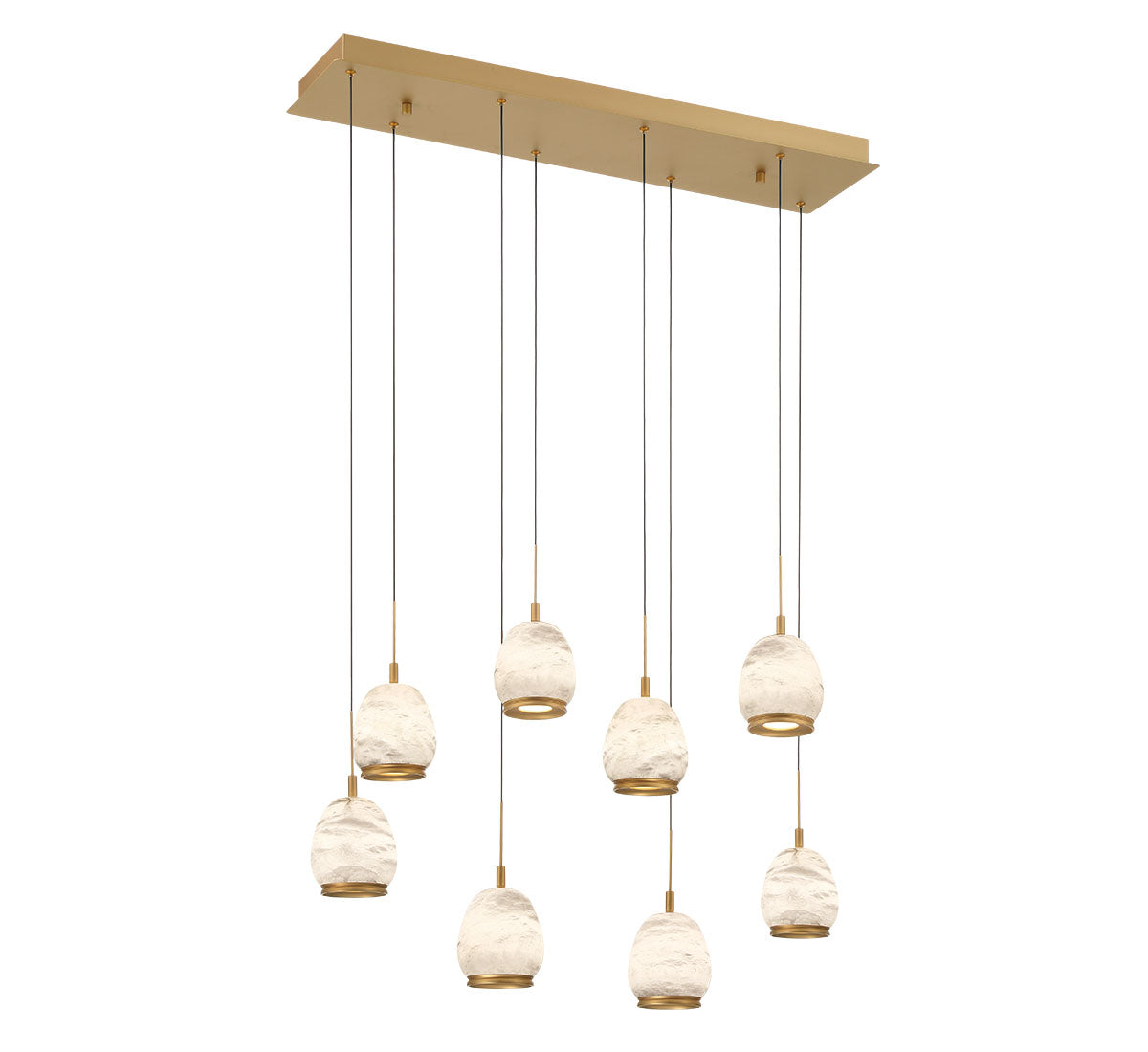 Lucidata 8 Light Rectangular LED Chandelier