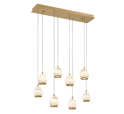 Lucidata 8 Light Rectangular LED Chandelier