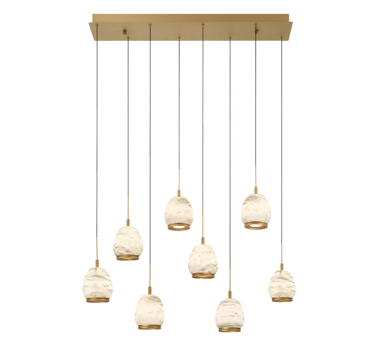 Lucidata 8 Light Rectangular LED Chandelier