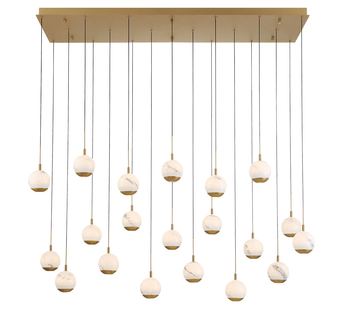 Baveno 20 Light Rectangular LED Chandelier