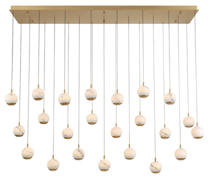 Baveno 23 Light Rectangular LED Chandelier