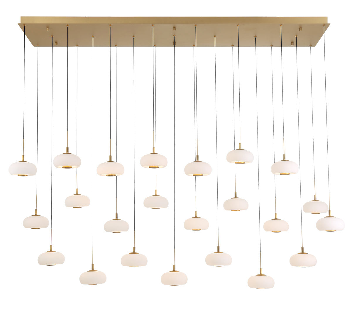 Adelfia 23 Light Rectangular LED Chandelier