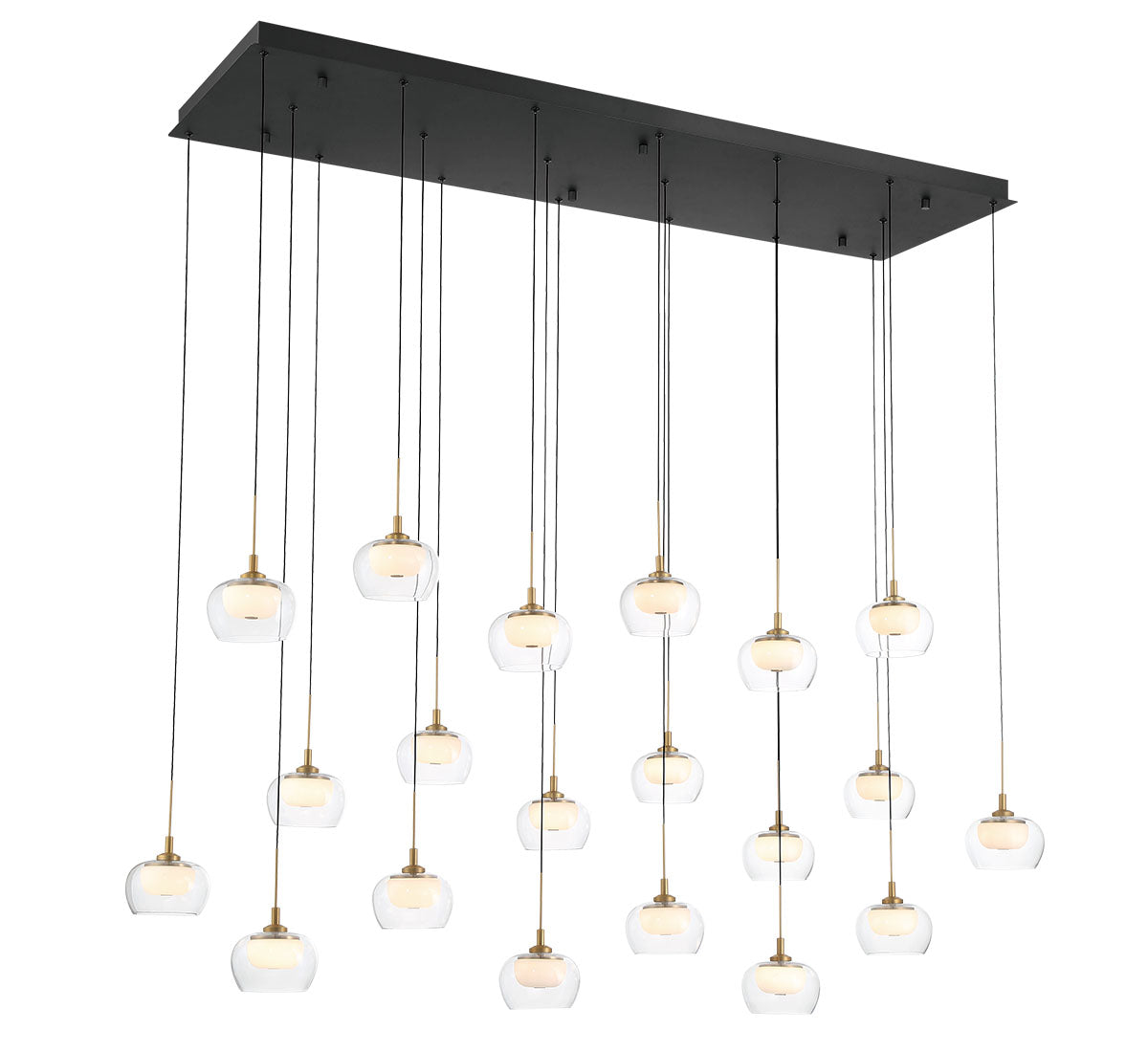 Manarola 20 Light Rectangular LED Chandelier
