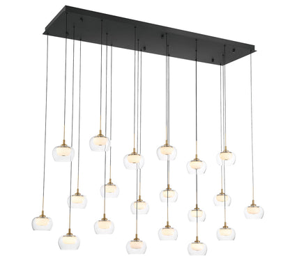 Manarola 20 Light Rectangular LED Chandelier