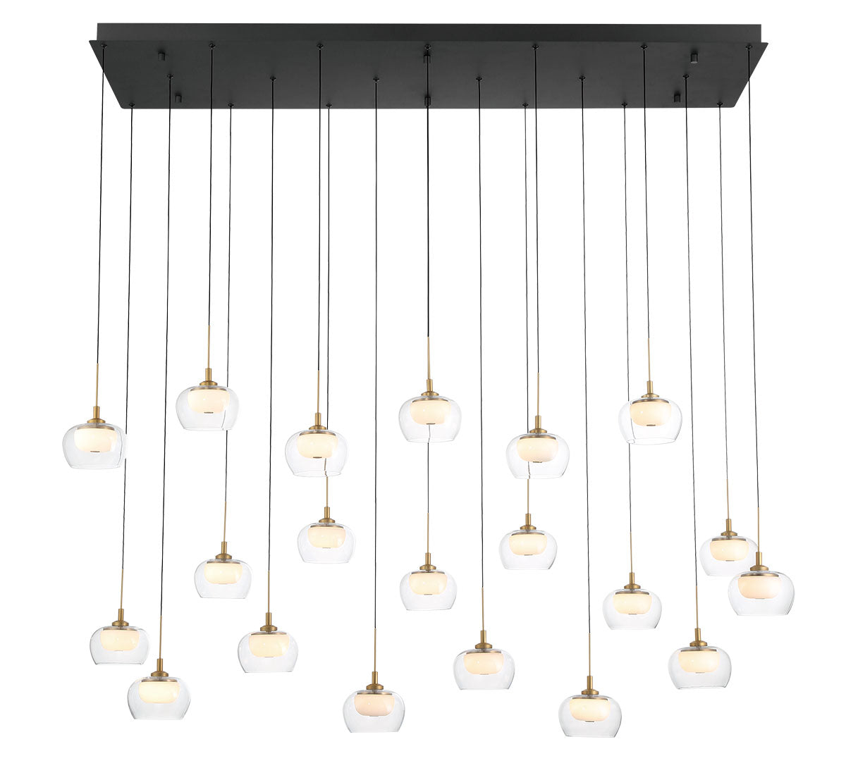 Manarola 20 Light Rectangular LED Chandelier