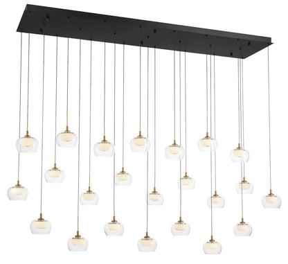 Manarola 23 Light Rectangular LED Chandelier