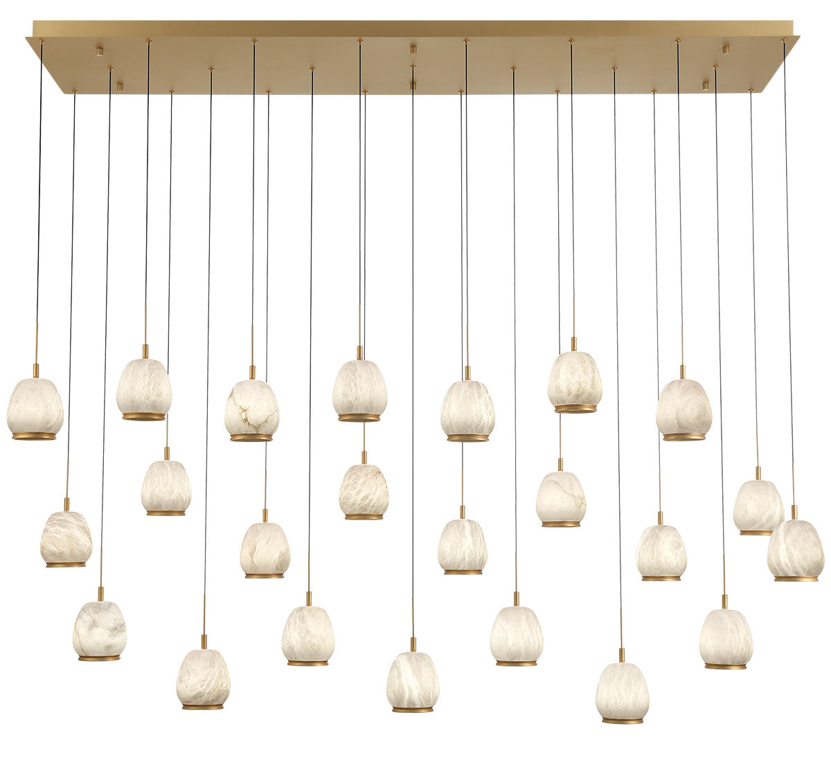 Lucidata 23 Light Rectangular LED Chandelier