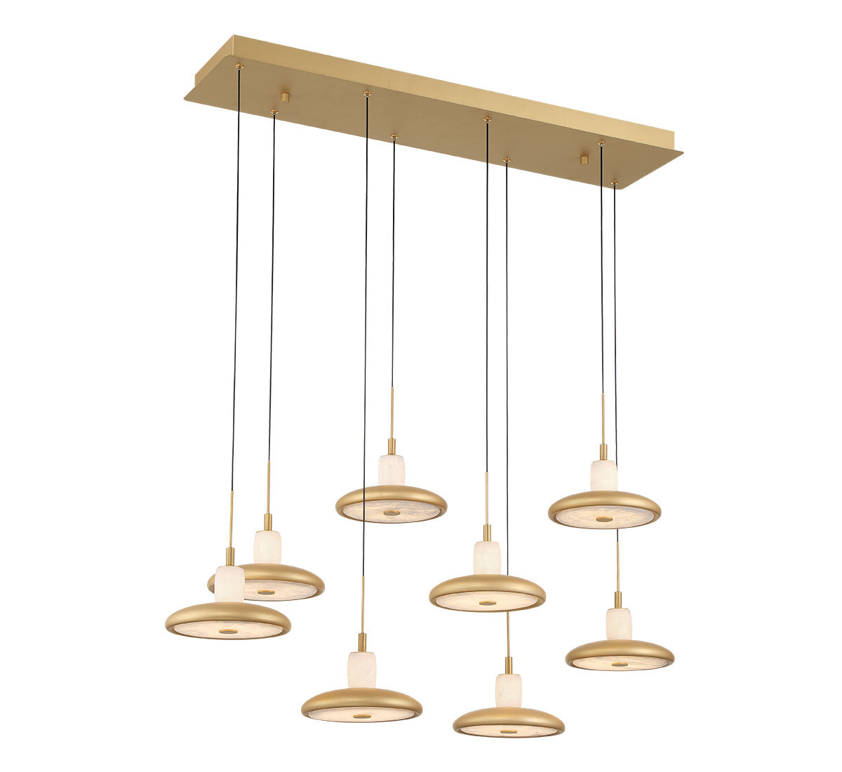 Mantova 8 Light Rectangular LED Chandelier