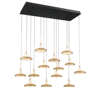 Mantova 14 Light Rectangular LED Chandelier