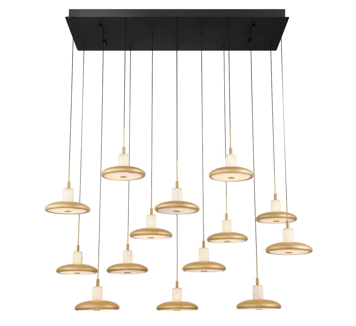 Mantova 14 Light Rectangular LED Chandelier