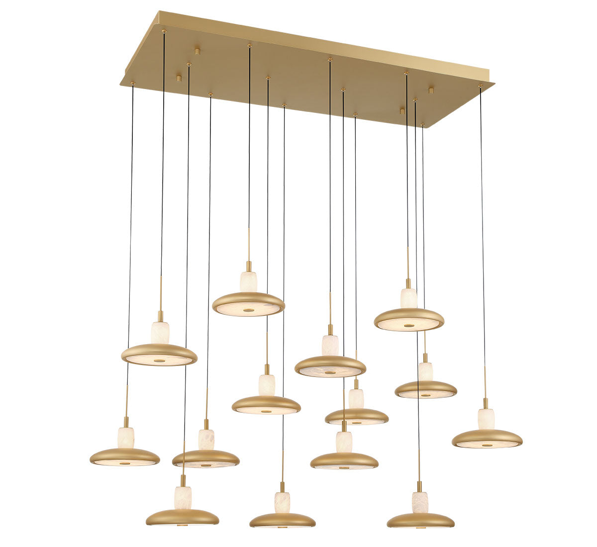 Mantova 14 Light Rectangular LED Chandelier