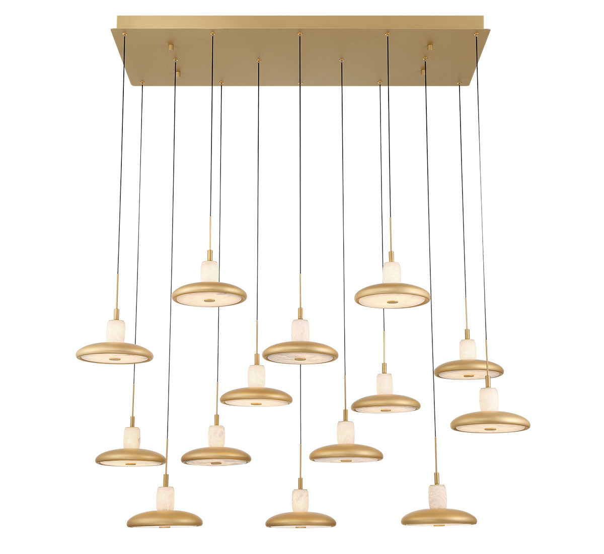 Mantova 14 Light Rectangular LED Chandelier