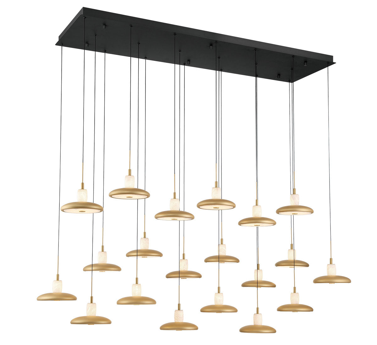 Mantova 20 Light Rectangular LED Chandelier