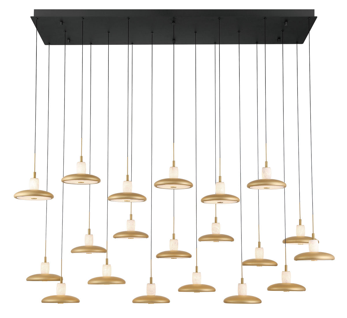 Mantova 20 Light Rectangular LED Chandelier