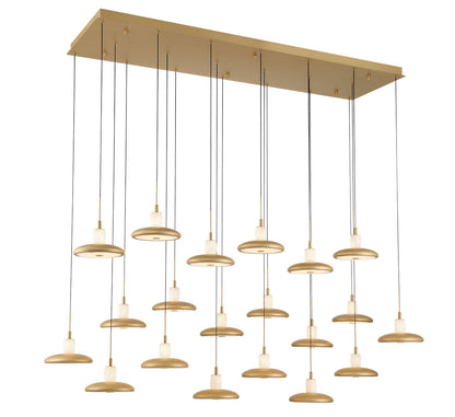 Mantova 20 Light Rectangular LED Chandelier