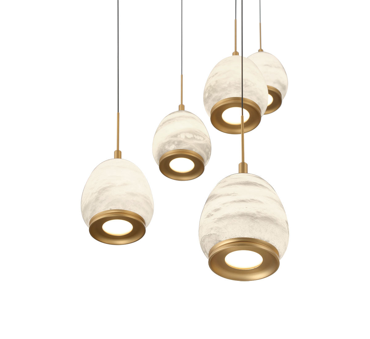 Lucidata 5 Light Round LED Chandelier