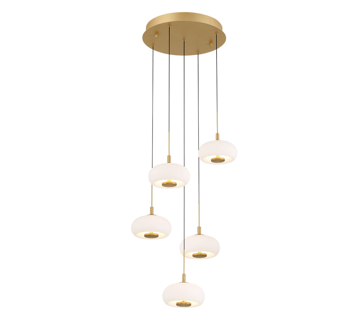 Adelfia 5 Light Round LED Chandelier