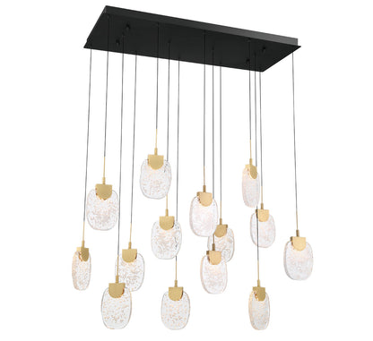 Castelo 14 Light Rectangular LED Chandelier
