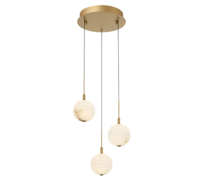Corfu 3 Light Round LED Pendant
