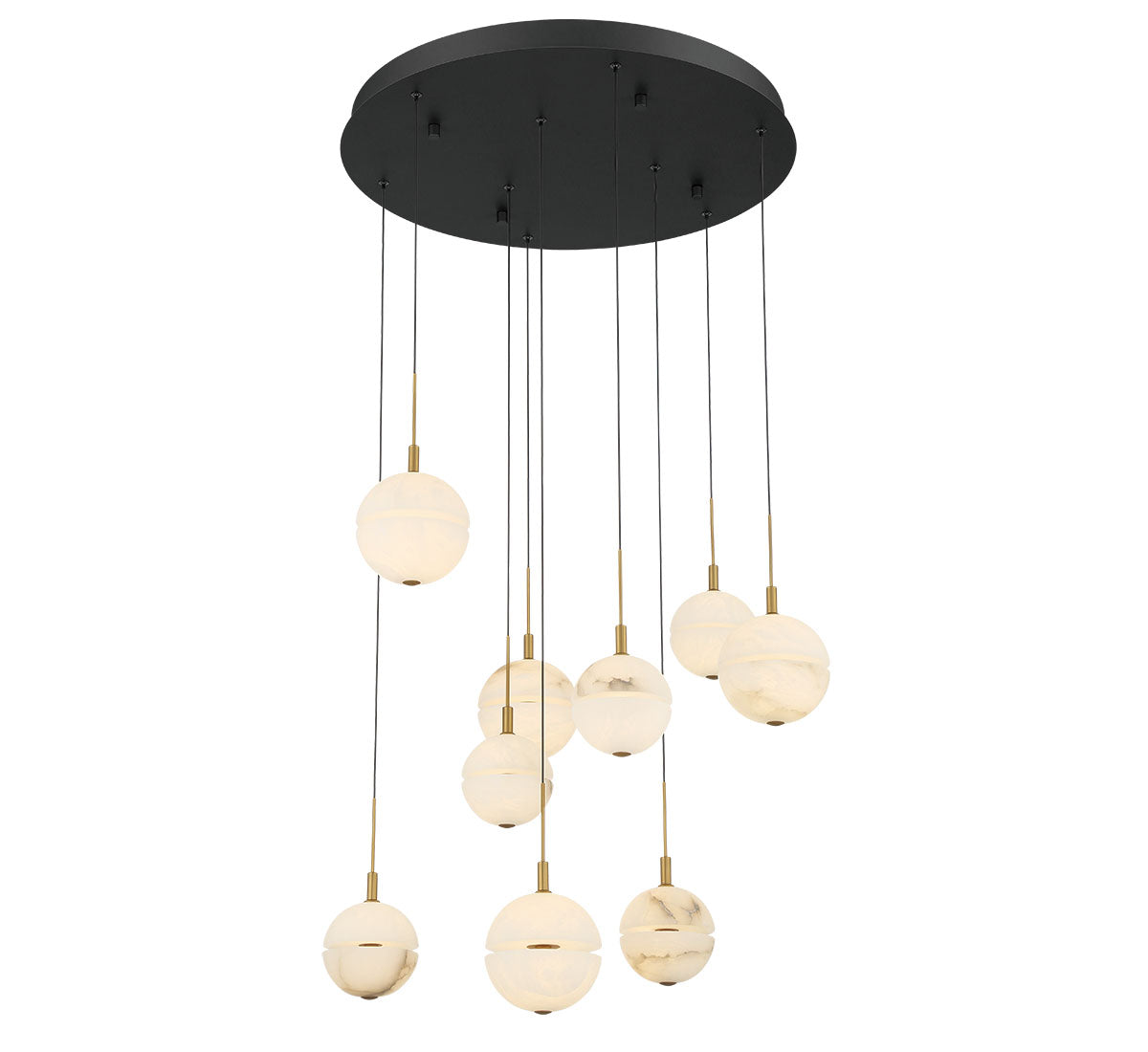 Corfu 9 Light Round LED Chandelier
