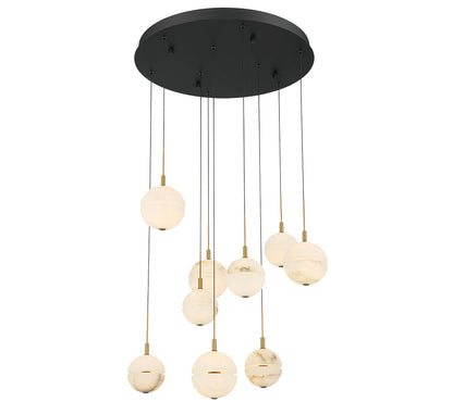 Corfu 9 Light Round LED Chandelier