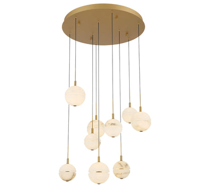 Corfu 9 Light Round LED Chandelier