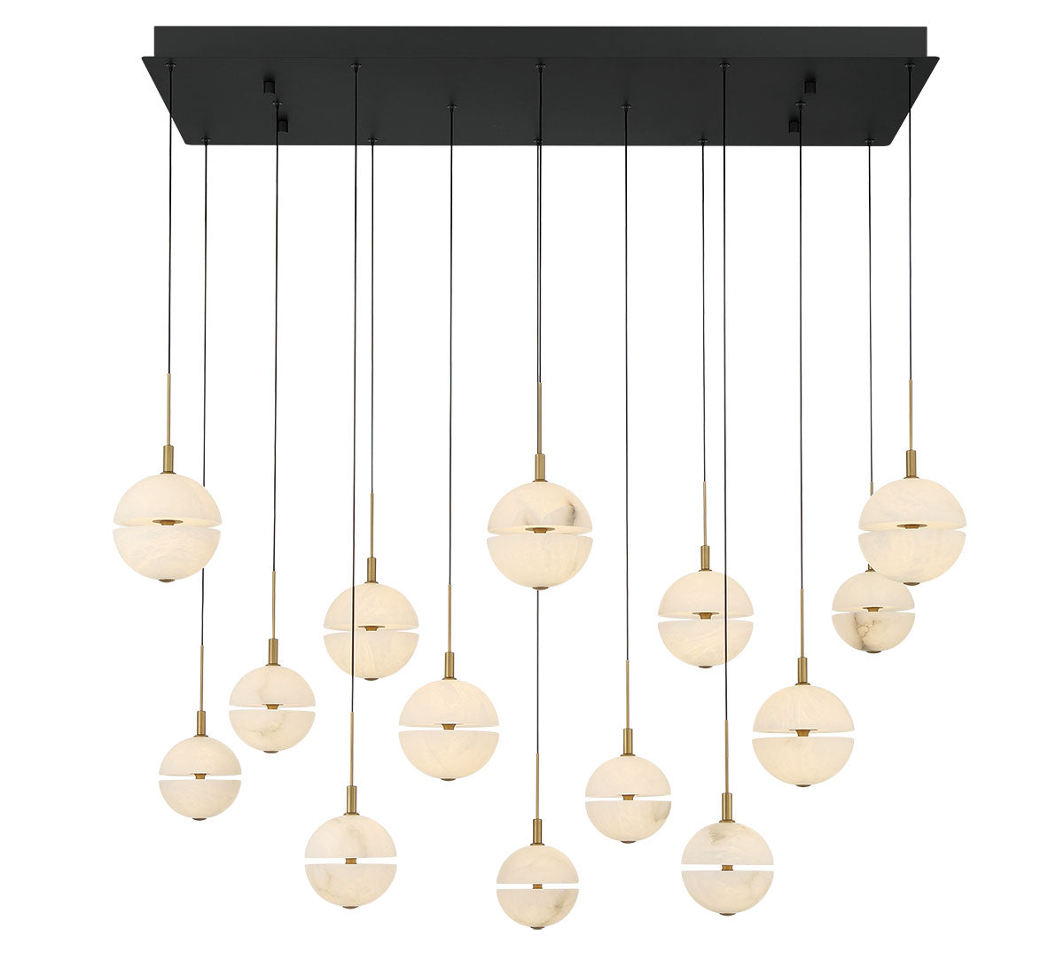 Corfu 14 Light Rectangular LED Chandelier