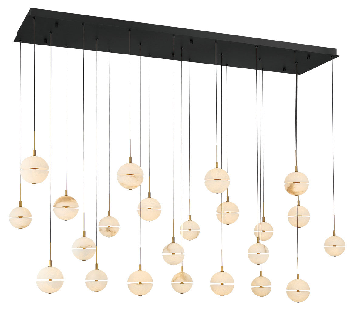 Corfu 23 Light Rectangular LED Chandelier