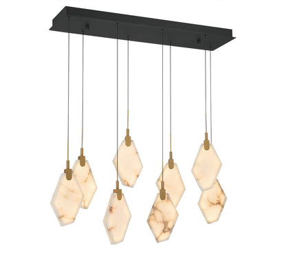 Kosmos 8 Light Rectangular LED Chandelier